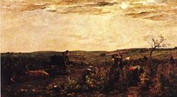 The Grape Harvest in Burgundy, Charles-Francois Daubigny